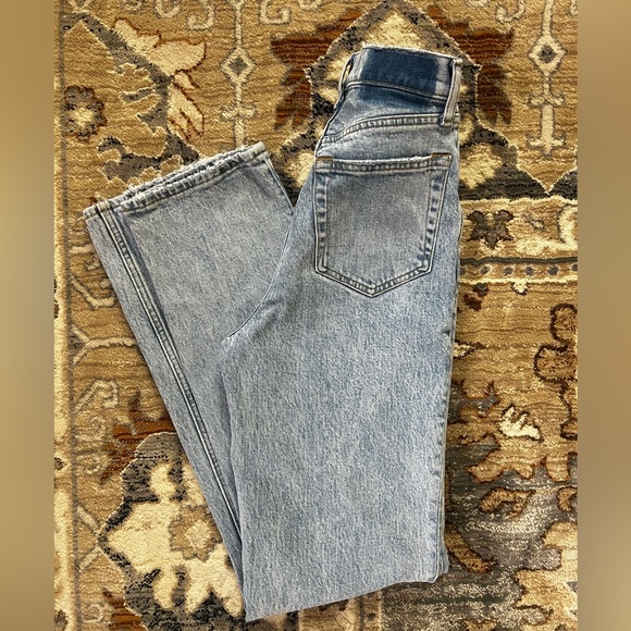 Asymmetrical Waist Denim Jeans 00 LONG - Picture 2 of 4